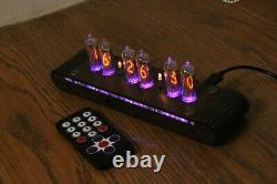 Nixie tube clock with IN-16 miniature tubes (fine 5) rosewood Remote Night modes