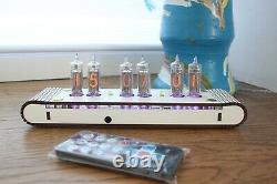 Nixie tube clock with IN-16 miniature tubes (fine 5) white Remote Night modes
