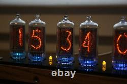 Nixie tube clock with IN-8-2 (fine 5) Desk wooden black Remote Auto Temperature