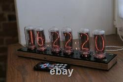 Nixie tube clock with bigges USSR IN-18 tubes Cases Remote Auto Temperature