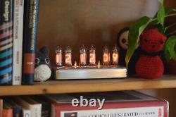REAL NIXIE Nixie Clock in polished anodized billet aluminum enclosure IN14 USA