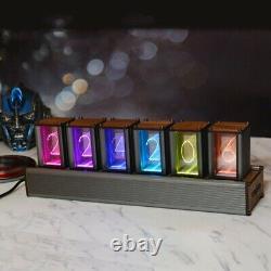 RGB Glow Tube Clock 6-Bit LED Nixie Tube Clock Electronic Luminous Clock DIY Kit