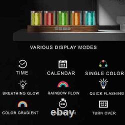 RGB LED Glowing Digital Nixie Tube Clock Perfect for Gaming Desktop Decoration