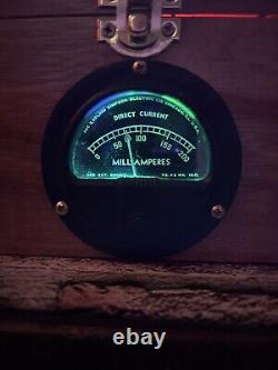 Retro Nixie Clock IN-14 Tubes. RGB Lit VT/129 Radar modulator & Vintage meter
