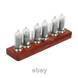 Soviet IN14 Glow Tube Clock Bluetooth Nixie Electronic Alarm With Solid Wood Base