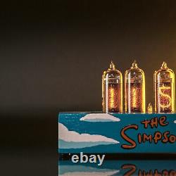The Simpsons Nixie Tube Clock IN-14 Replaceable Nixie Tubes, Motion Sensor