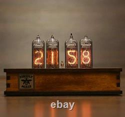Tube Clock with New and Easy Replaceable Nixie Tubes Motion Sensor Shut off