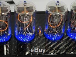 Unique Nixie Clock with 6x Z566M large tubes blue LED steampunk cold war IN-18