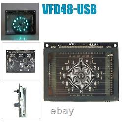 VFD48-USB Powered-Analog-style Unique Round VFD Clock-NIXIE TUBE ERA-NoEnclosure