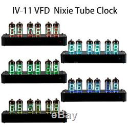 Vintage 6IV-11(-11) Vacuum VFD Nixie Tube Clock USB Digital Alarm Desk Clock