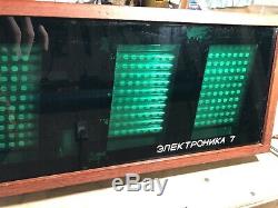 Vintage Rare Vfd Nixie Tube Electronic Wooden Wall Clock Elektronika 7-06k Ussr