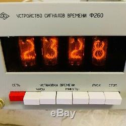 Vintage clock counter nixie tubes IN-14 device F-260 industrial NOS BOX
