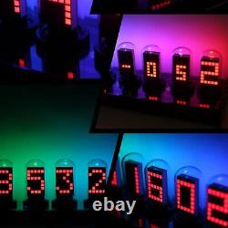 WIFI RGB Simulation Glow Tube Clock LED Desktop Decoration Tube Clock DIY Kit