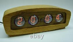 Wooden nixie clock IN4 tube, RGB-multicolor backlight