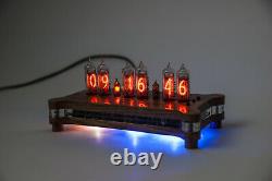 YANA NIXIE IN-16 Desk Clock + Case + Power Supply + Remote + RGB Steampunk Retro