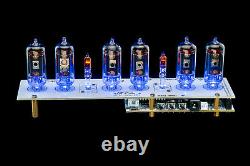 Z573M WHITE Nixie Tubes Clock Music USB Arduino Comp. Temp F/C GRA & AFCH