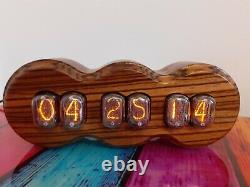 Zebra wood Nixie Clock by Monjibox IN12 tubes