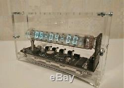 100% Assemblé Horloge De Tube De Glace Iv-18 Cru D'horloge Vfd Nixie Steampunk Adafruit