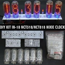 Bricolage In-18 Tubes Nixie Horloge Pcb + Pièces 12/24h Machine À Sous Avec Options