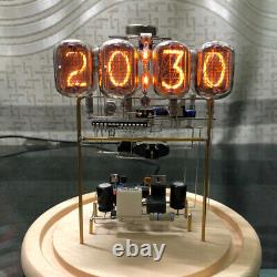 Classic Vintage In-12 Nixie Tube Clock Kit Diy / Assemblé Avec Boîtier En Verre Rond