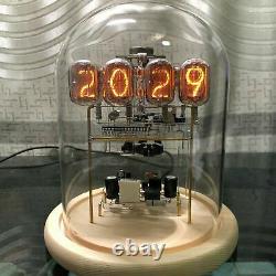Classic Vintage In-12 Nixie Tube Horloge Boîtier En Verre Rond / Assemblé Avec Kit De Bricolage