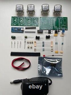 ENSEMBLE DE 2 Kits d'horloges Nixie IN12 (Avec tubes) avec Arduino et Bloc d'alimentation 12 H. F.
