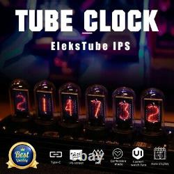 Elekstube Ips Rgb Nixie Tube Brille Bricolage Électronique Numérique Led Horloge De Bureau 10 Bits