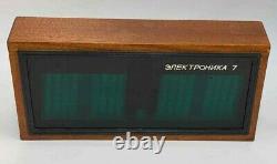 Elektronika 7 Soviet Vintage Digital Nixie Tube Horloge En Bois Urss