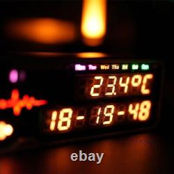 Horloge Cyberpunk à tubes Nixie RGB avec support pour le jour, le chronométrage et le compte à rebours ot16.