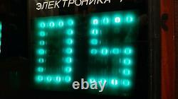 Horloge Vintage En Bois Elektronika 7 Soviet Digital Nixie Tube Wall Watch Urss
