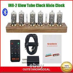 Horloge à tube Glow IN8-2, Horloge Nixie, Horloge Bluetooth, Réveil électronique