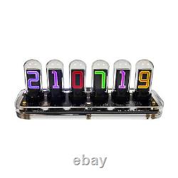 Horloge à tubes Nixie EleksTube IPS RGB avec affichage de styles de cadran personnalisés et set de cadeaux lumineux.