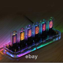 Horloge à tubes Nixie EleksTube IPS RGB avec affichage personnalisé de style de cadran lumineux - Cadeaux Nouveaux
