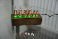 Horloge à tubes Nixie IN14 IN16 RGB pour table de bureau - Horloge vintage rétro ancienne pour chambre
