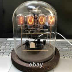 Horloge à tubes Nixie IN-12 classique vintage - Kit DIY / non assemblé avec boîtier en verre rond