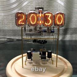 Horloge à tubes Nixie IN-12 classique vintage en kit DIY, boîtier en verre rond non assemblé