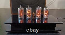Horloge à tubes Nixie avec 4 pièces IN-8 - 2 tubes avec rétroéclairage RGB Alarme H-Beep