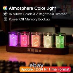 Horloge analogique créative à tubes lumineux Nixie, couleur variable rétro numérique nouvelle