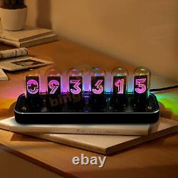 Horloge de bureau LED Type-c à affichage Nixie Tube, chronomètre numérique pour la décoration.