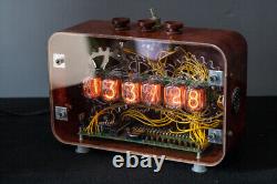 Horloge de bureau NIXIE Tube Steampunk faite à la main Vintage Rétro Fallout Cadeau /01