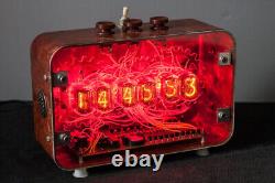 Horloge de bureau Steampunk à tubes NIXIE faite à la main, style vintage rétro, cadeau Fallout /05