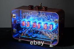 Horloge de bureau Steampunk à tubes NIXIE faite main, vintage, rétro, cadeau Fallout /02