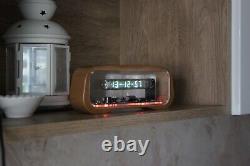 Horloge de bureau de style rétro IV-18 VFD avec néon et télécommande, prise USB-C
