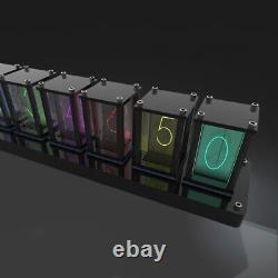 Horloge de bureau électronique LED DIY 6 bits RVB à tubes Nixie qui brille en 2020