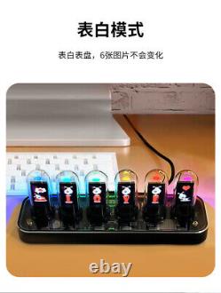 Horloge numérique LED RVB DIY de tube électronique Nixie lumineux en couleur complète avec Wifi pour la décoration