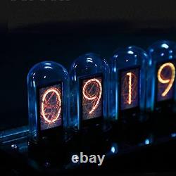 Horloge réveil numérique vintage à tube Nixie IPS, affichage photo LCD à 6 bits RGB lumineux
