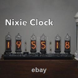 In14 Horloge De Tube Glow Nixie Fluorescente Horloge Affichage De L'heure Date Température X-top