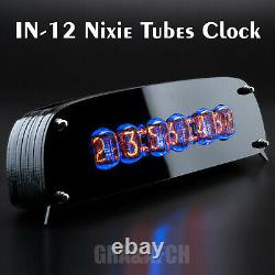 In-12 Arduino Shield Nixie Tubes Horloge En Acrylique Noir Élégant Cas Gra&afch