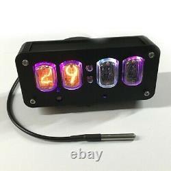 In-12 Nixie Clock 4-digit Nixie Tube Clock Time Date Temperature Auto Switching #