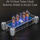 In-14 Arduino Shield Nixie Tubes Horloge Dans L'étui Acrylique 12/24h Gra&afch 4 Tubes
